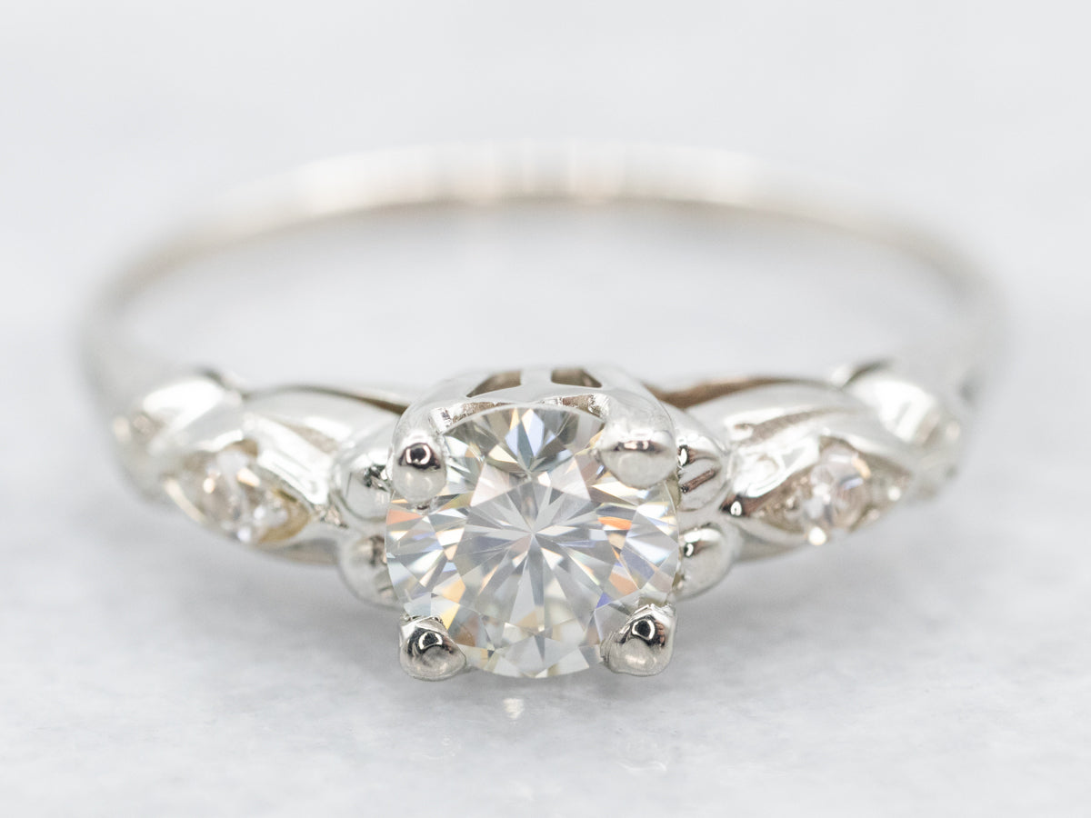 Sweet Retro Era Diamond Engagement Ring