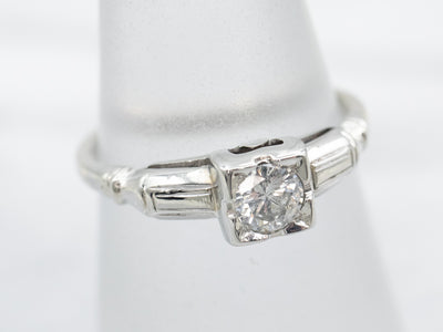 Selling: Vintage 1930's Art Deco Engagement Rings with 10 side Diamonds- $  4,598.00 | powered by santu.com
