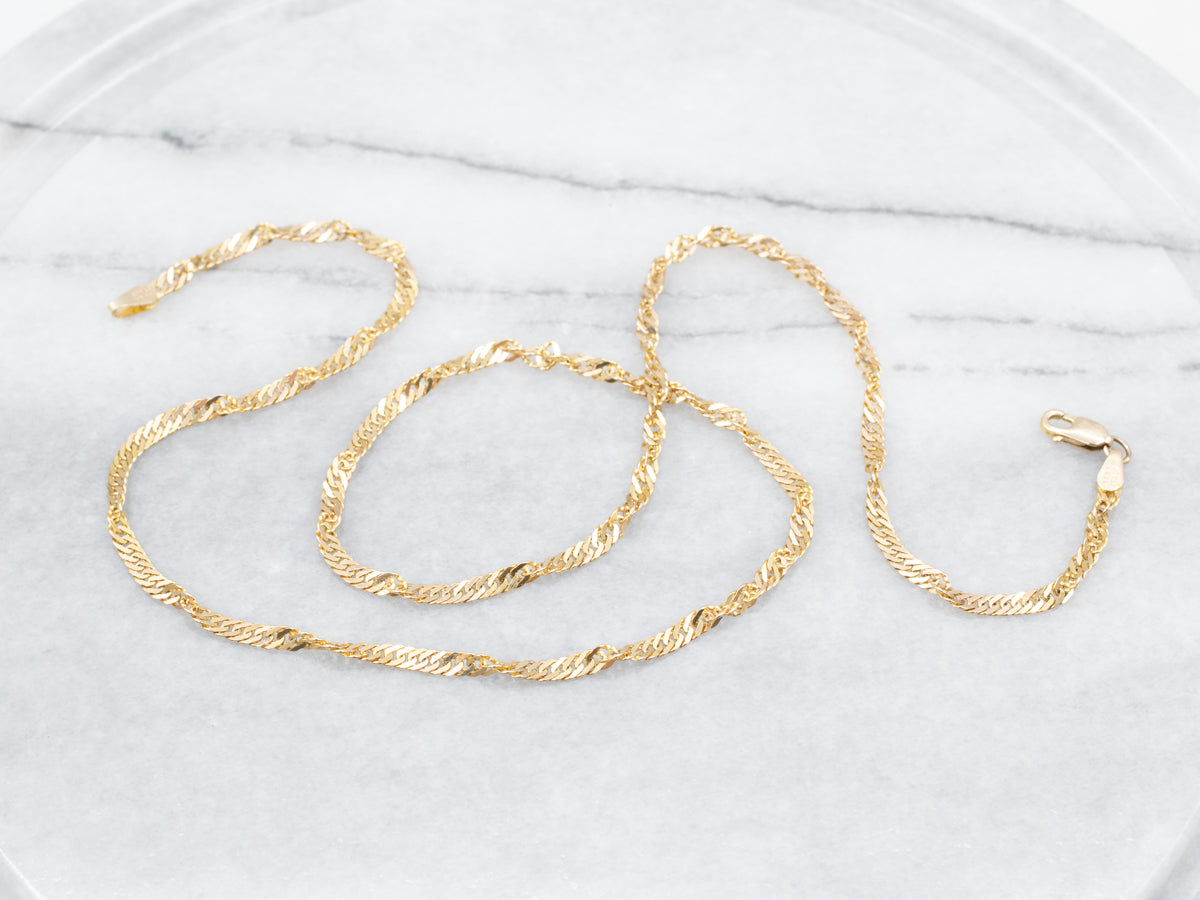 Yellow Gold Twisted Curb Chain