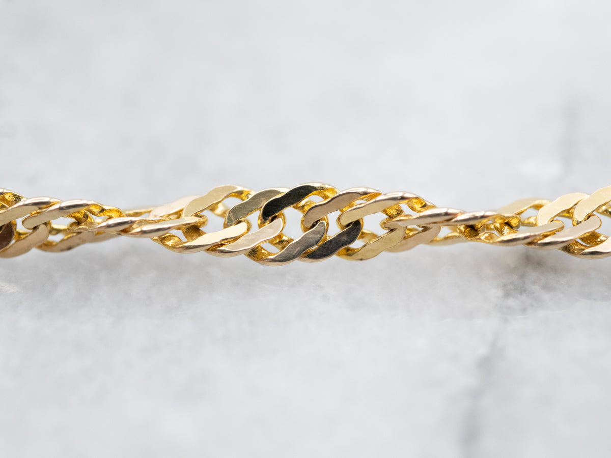 Yellow Gold Twisted Curb Chain