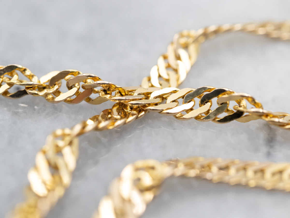 Yellow Gold Twisted Curb Chain