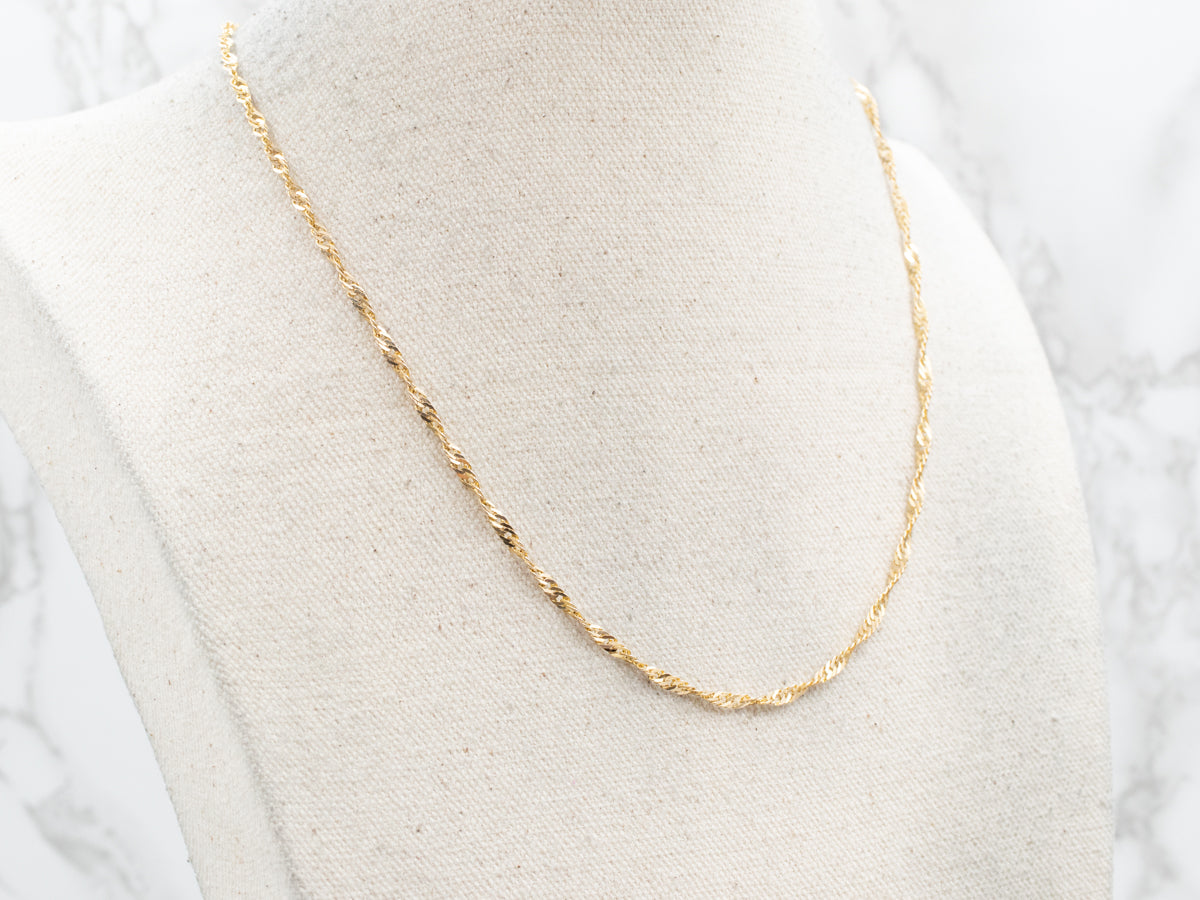 Yellow Gold Twisted Curb Chain