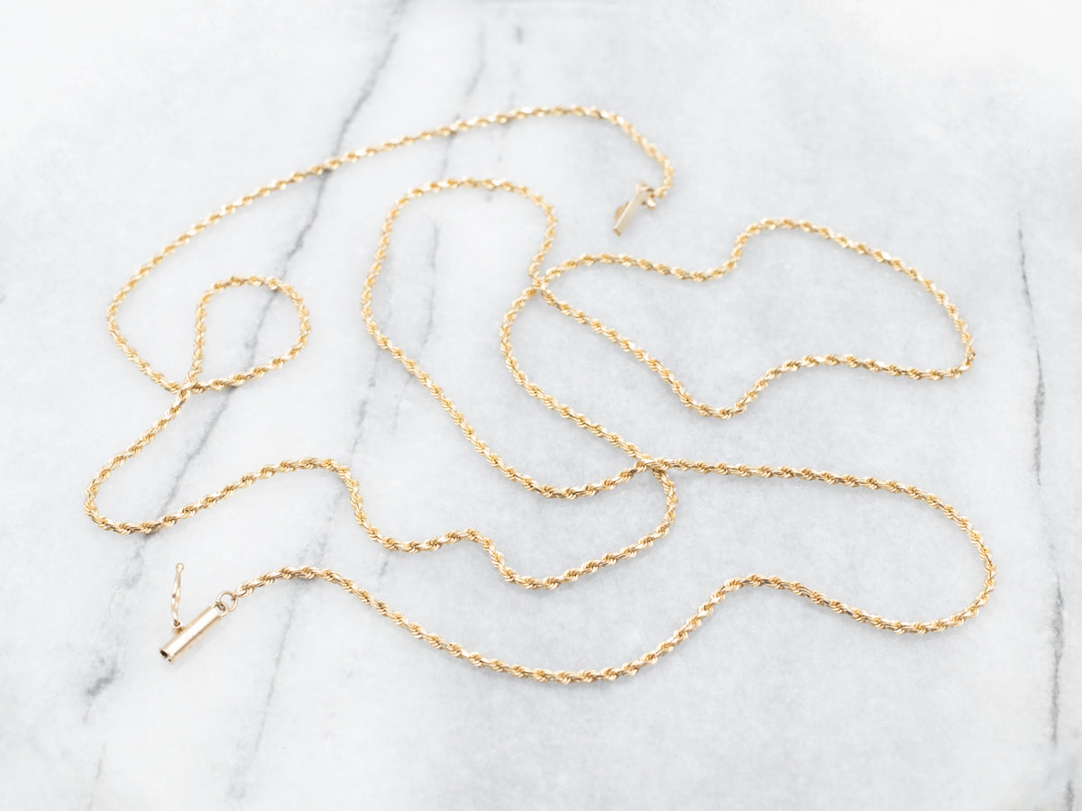 Vintage Yellow Gold Rope Twist Chain