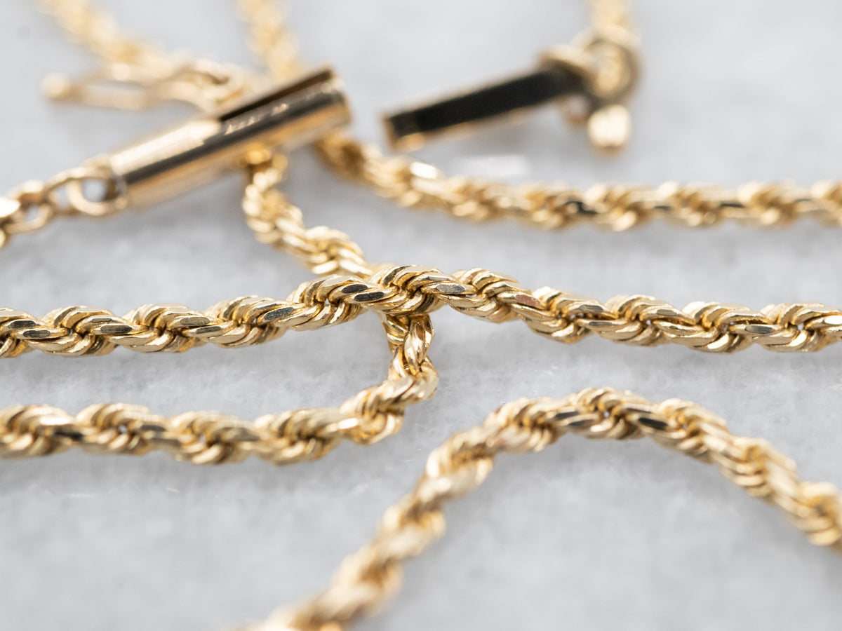 Vintage Yellow Gold Rope Twist Chain