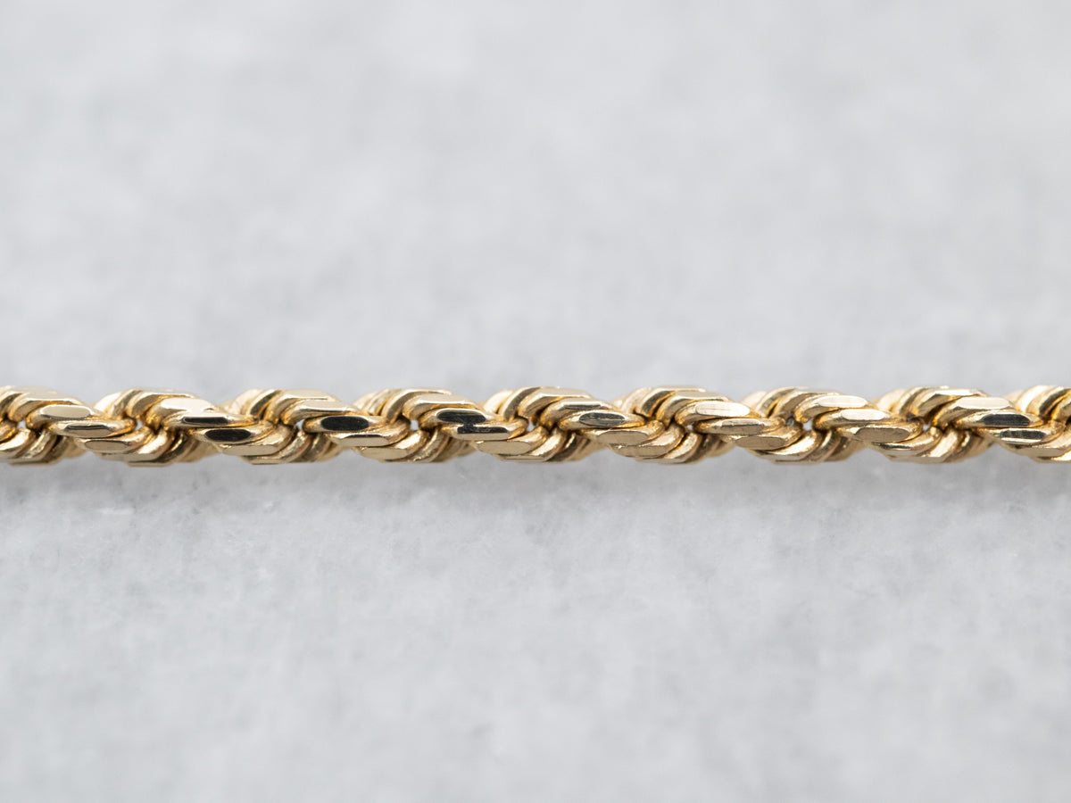 Vintage Yellow Gold Rope Twist Chain