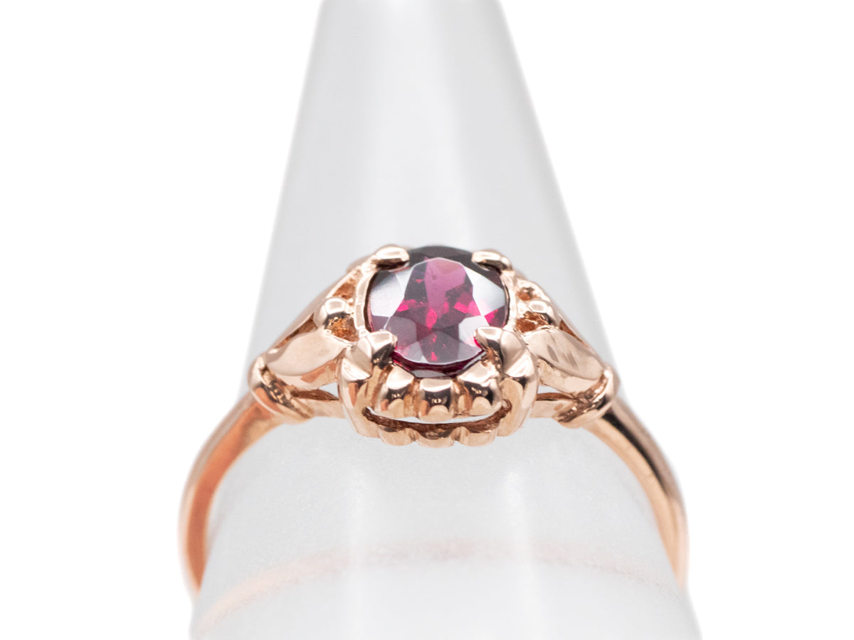 Garnet Solitaire Abigail Ring