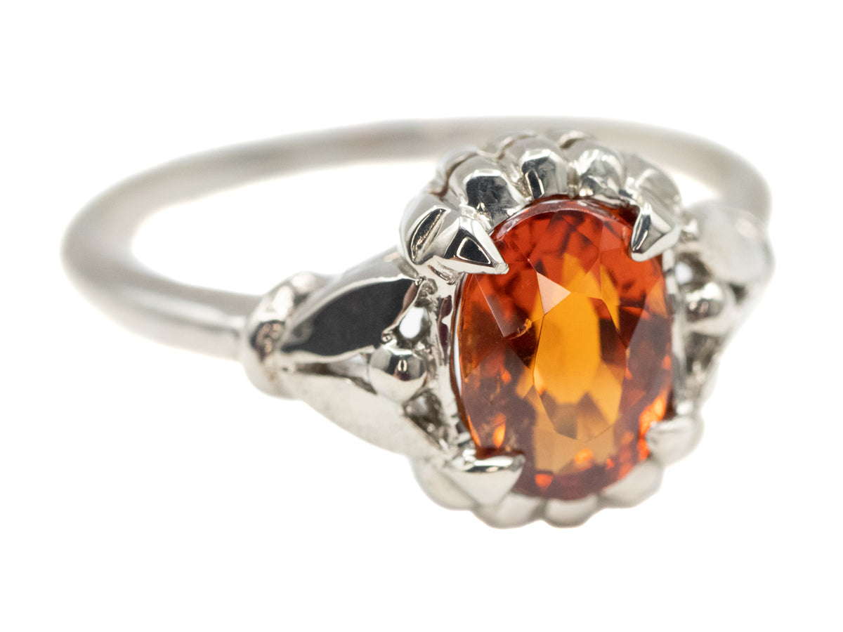 The Abigail Hessonite Garnet Solitaire Ring