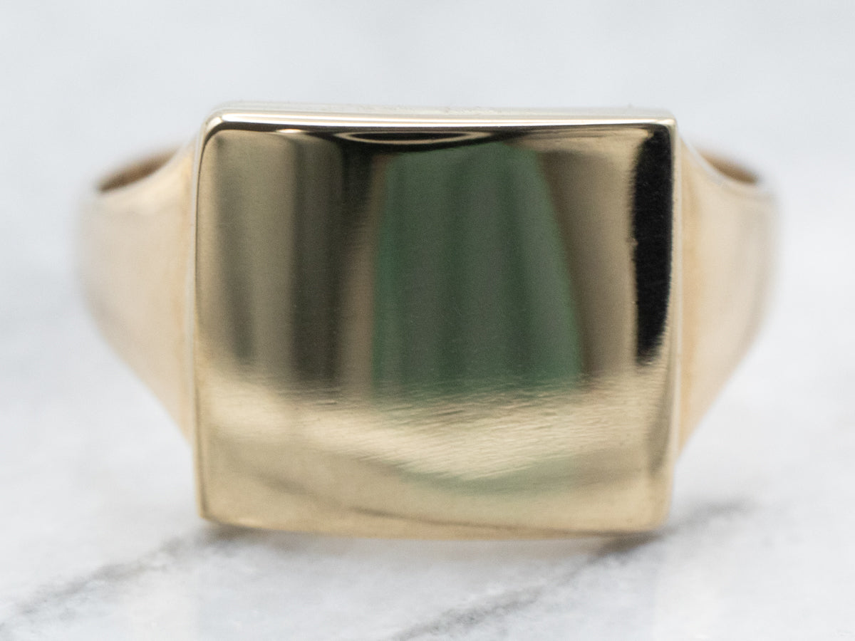 Rectangle Top Signet Ring