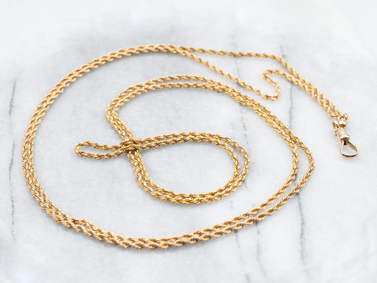 Long Antique Rope Twist Chain