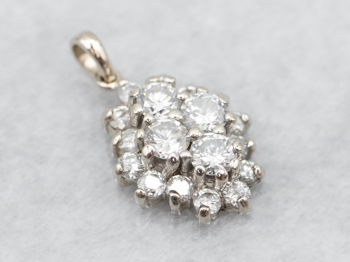 Dazzling Diamond Cluster Pendant