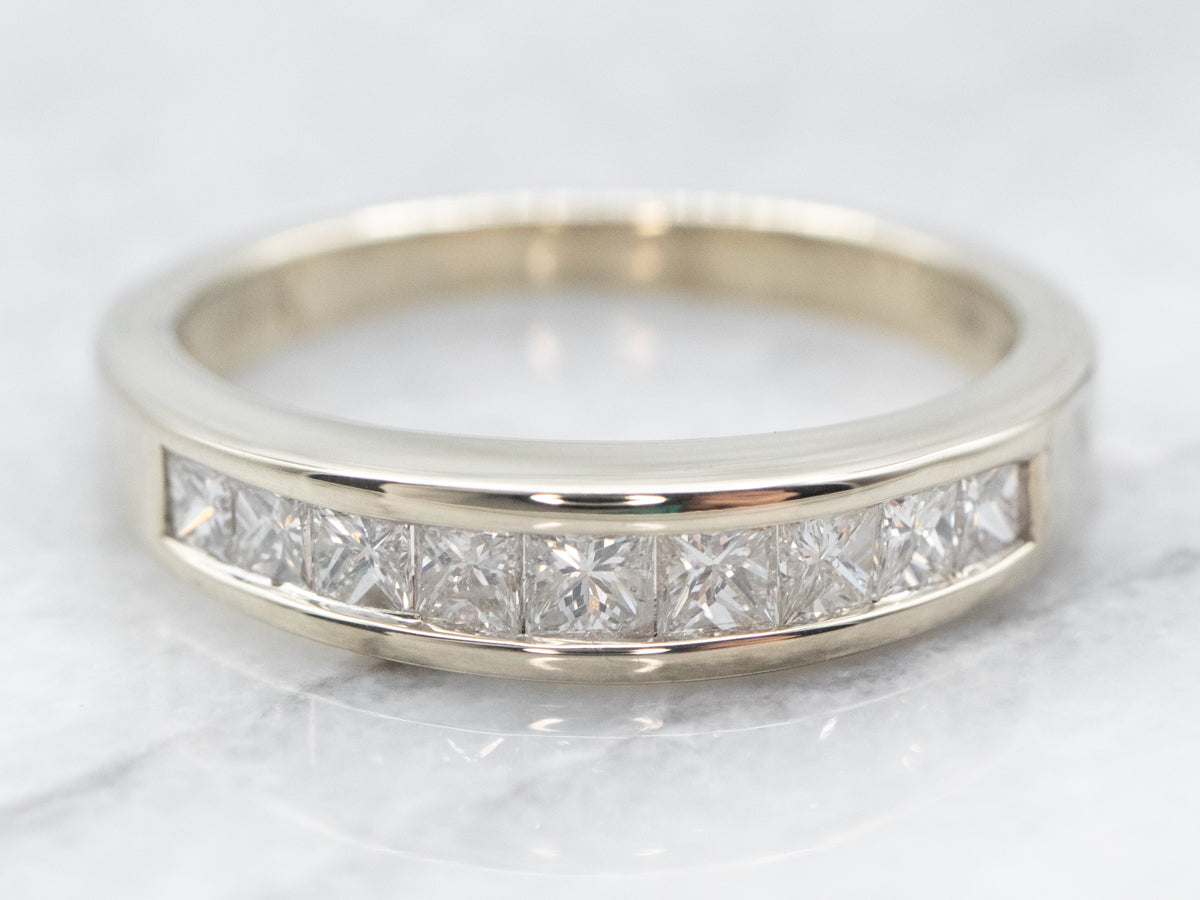 Channel Set Princess Cut Diamond Band