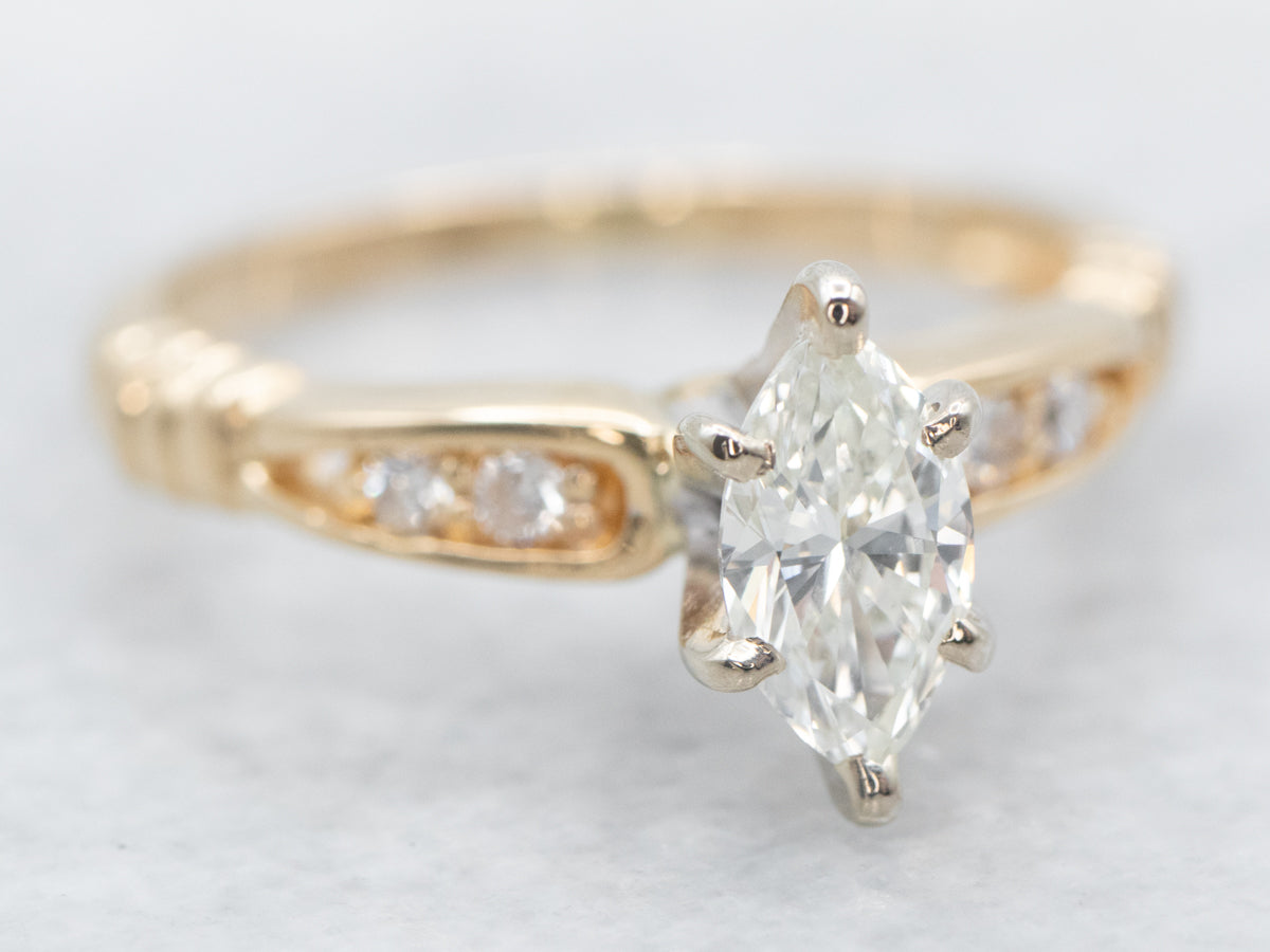 Marquise Cut Diamond Engagement Ring