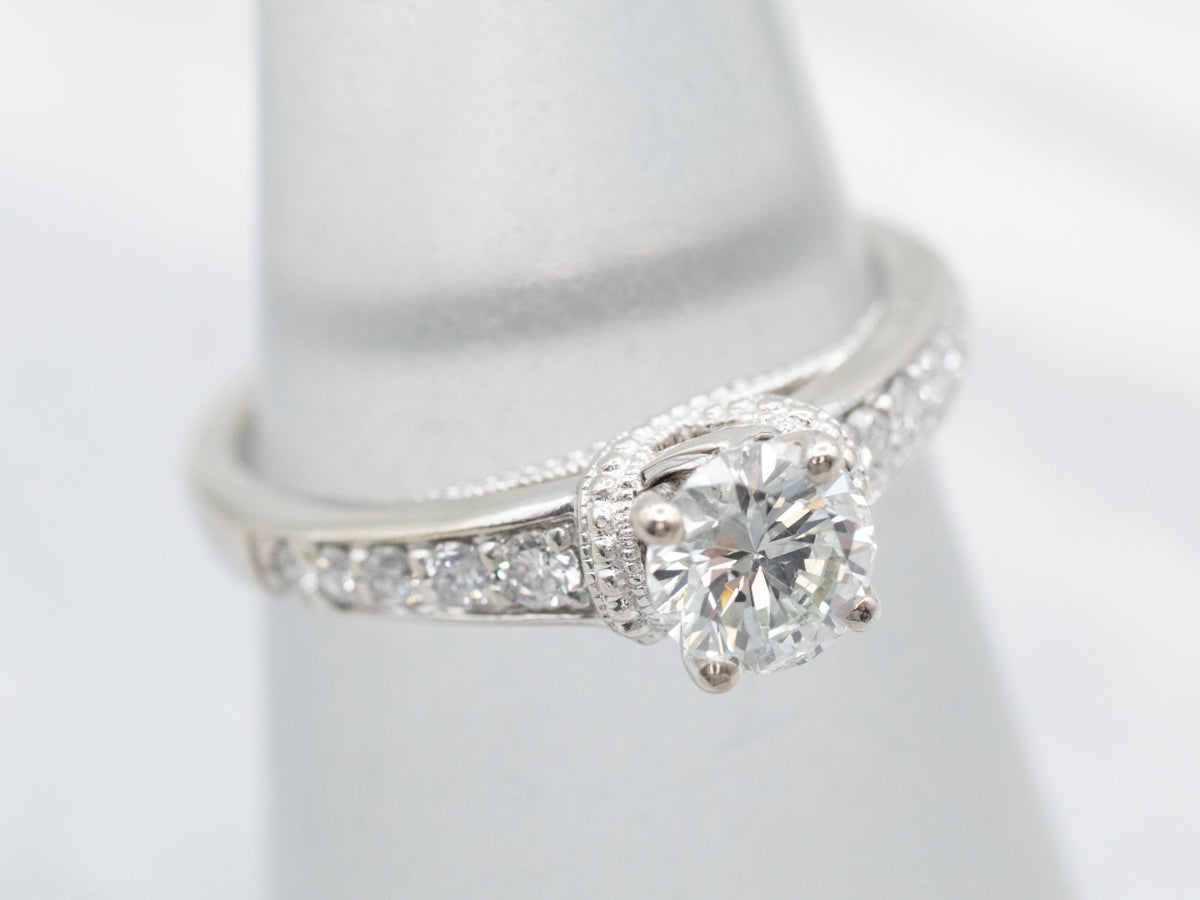 Glittering White Gold Diamond Engagement Ring