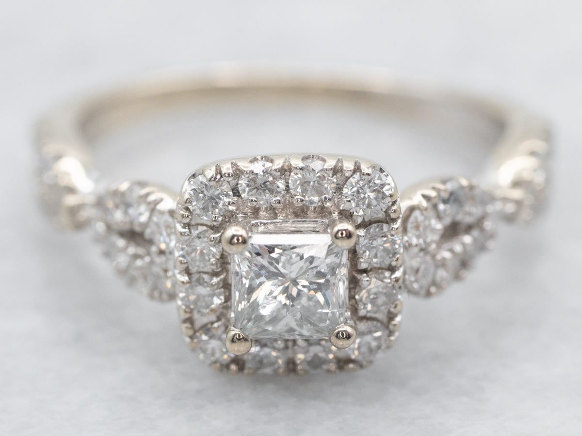 Sophisticated White Gold Diamond Engagement Ring