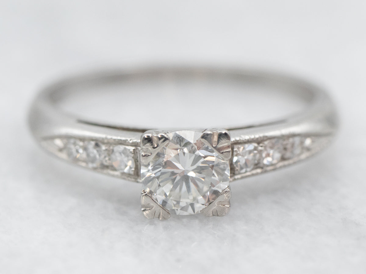 Classic Platinum Diamond Engagement Ring