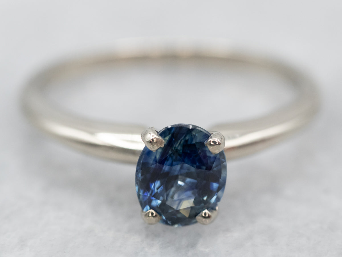 Sweet Solitaire Sapphire Engagement Ring