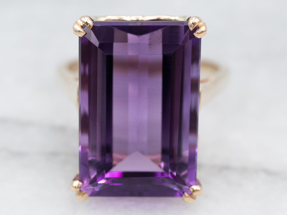 Yellow Gold Amethyst Cocktail Ring