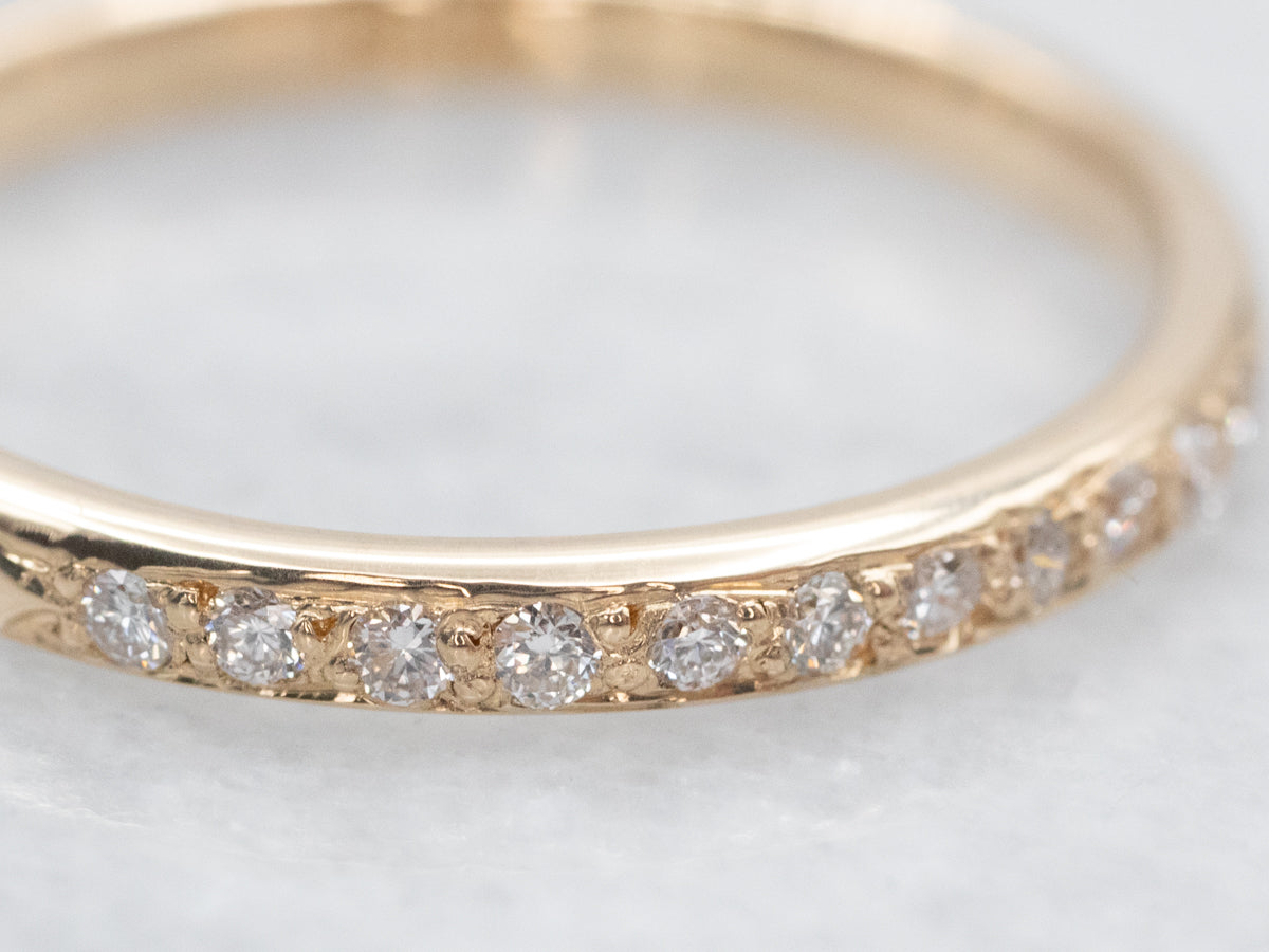 Vintage Gold Diamond Band