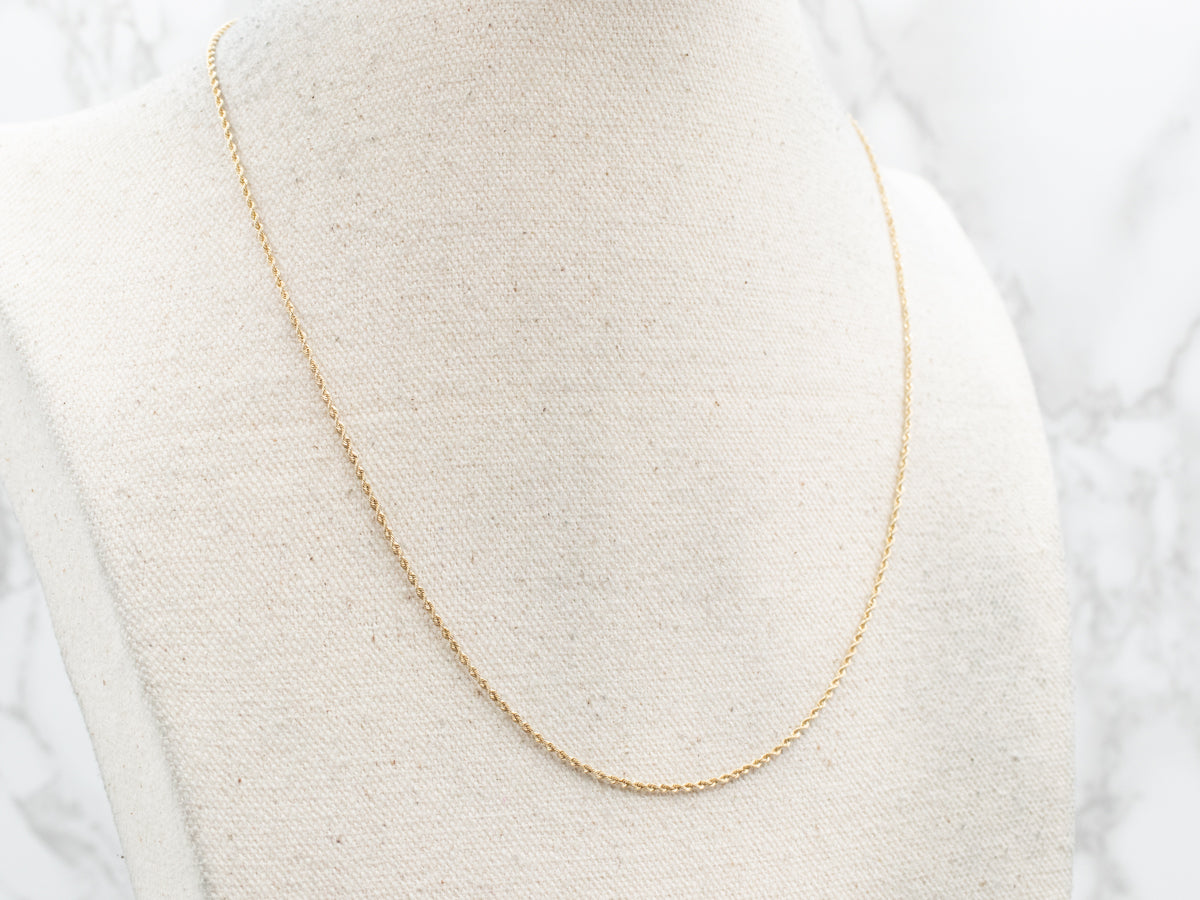 Classic Yellow Gold Rope Twist Chain