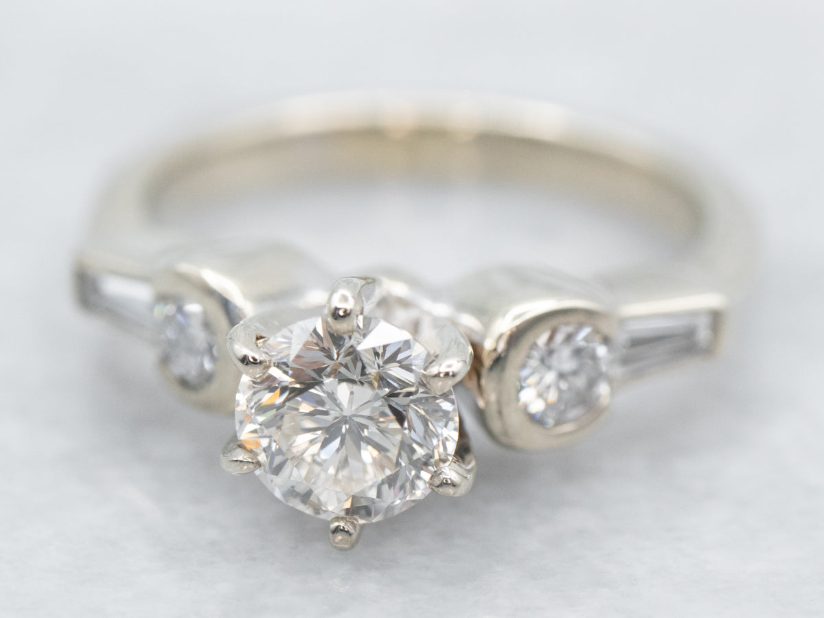 Modernist Diamond Engagement Ring