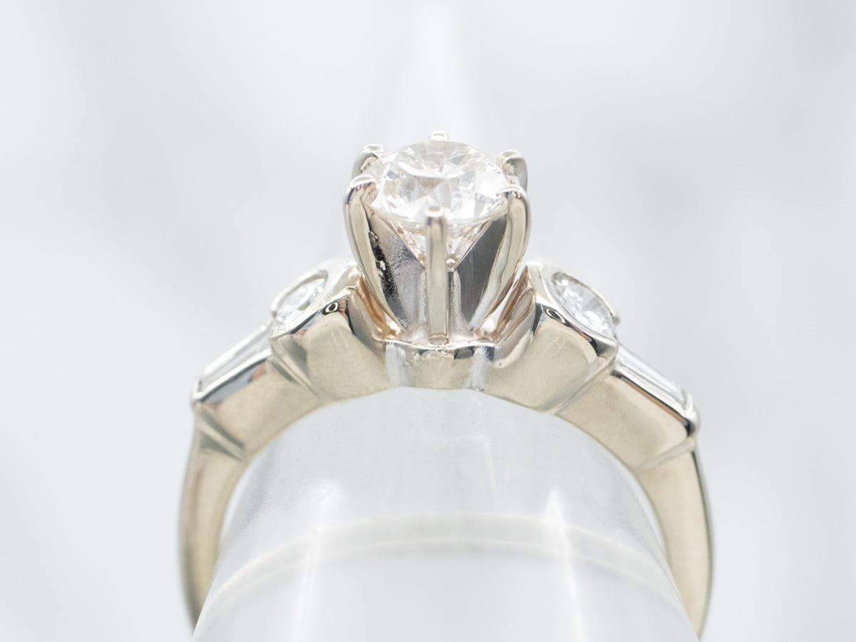 Modernist Diamond Engagement Ring