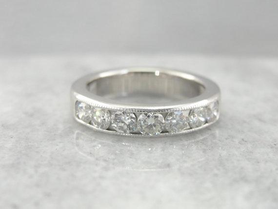 Substantial Channel Set Diamond Wedding Band