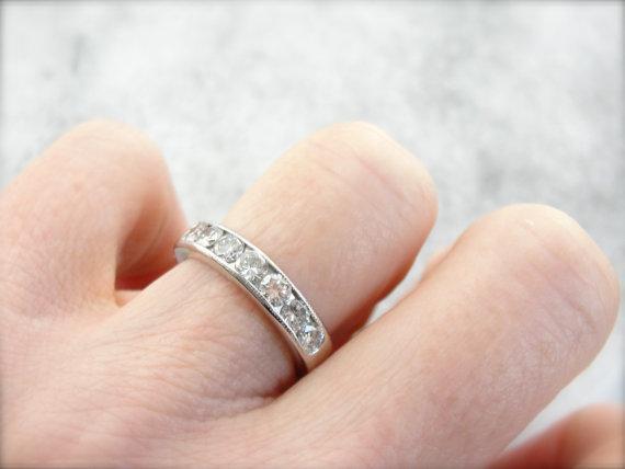 Substantial Channel Set Diamond Wedding Band