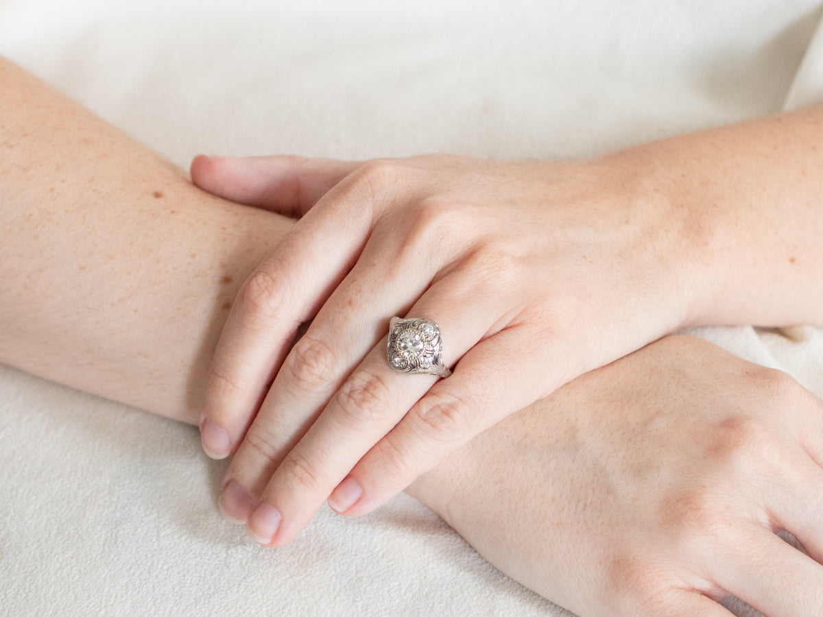 Pandora floral fancy ring hotsell