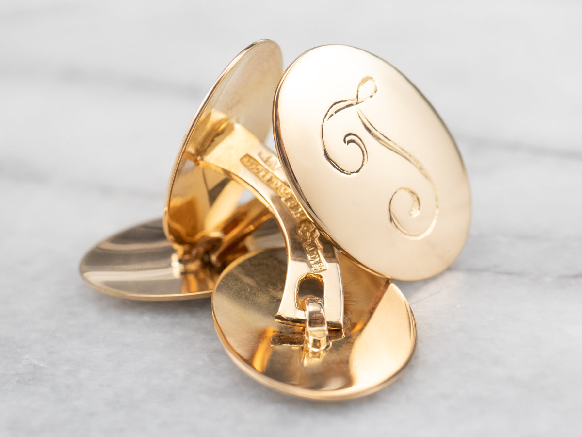 Vintage Gustaf Dahlgren 18K Gold Cufflinks