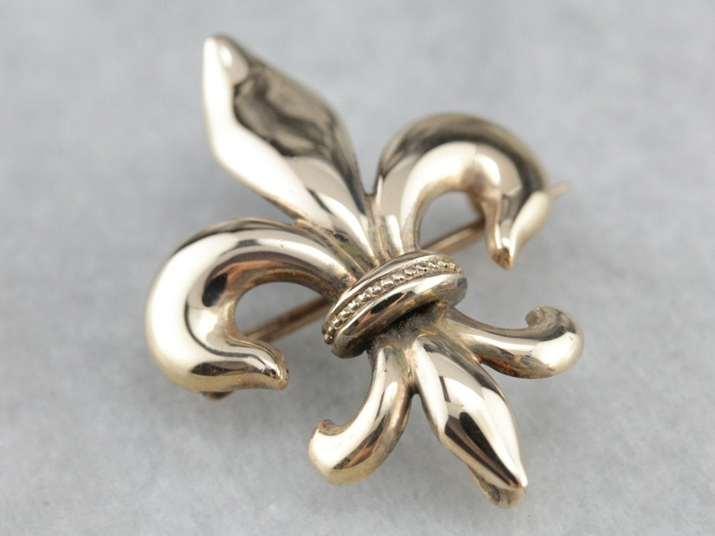 Classic Victorian Fleur de Lis Watch Pin Pendant