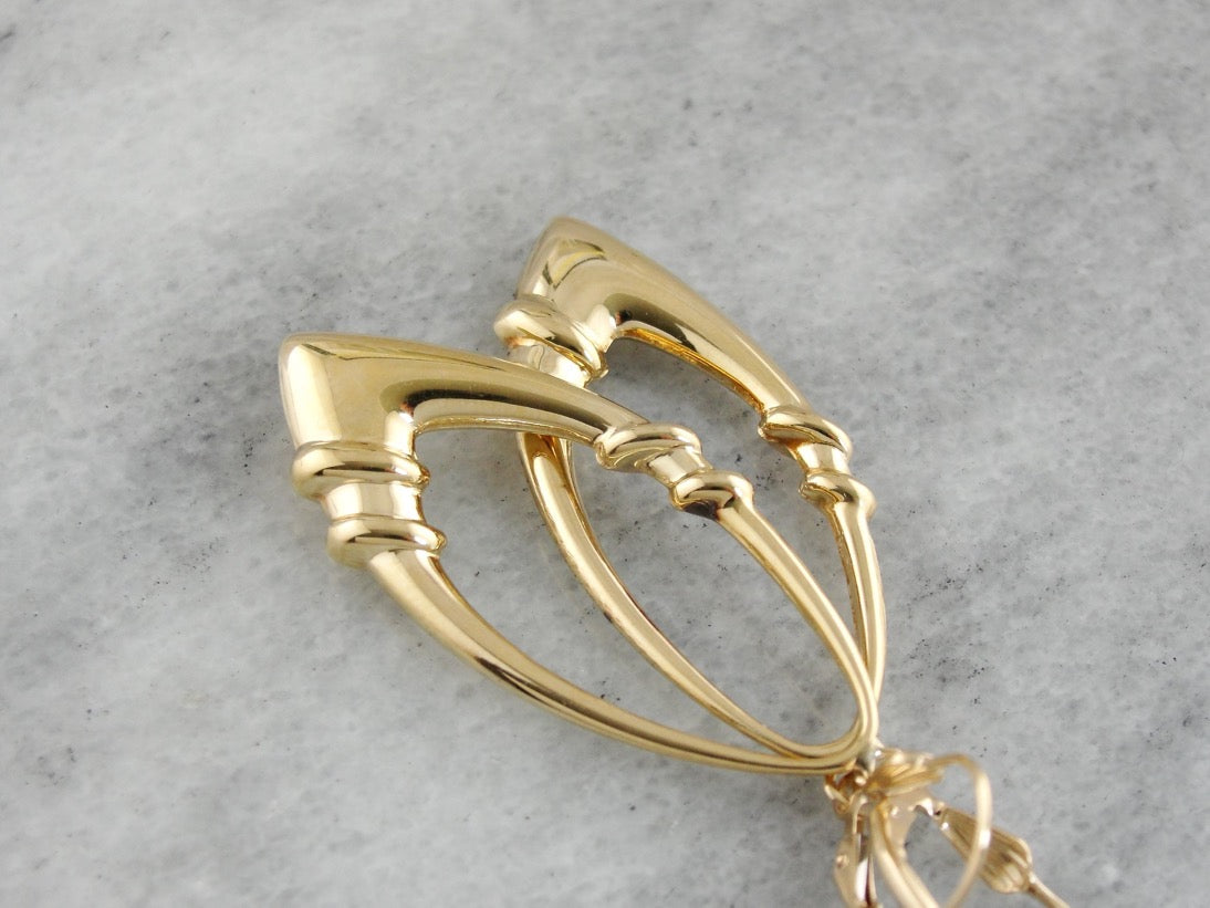 Vintage Gold Dangle Earrings