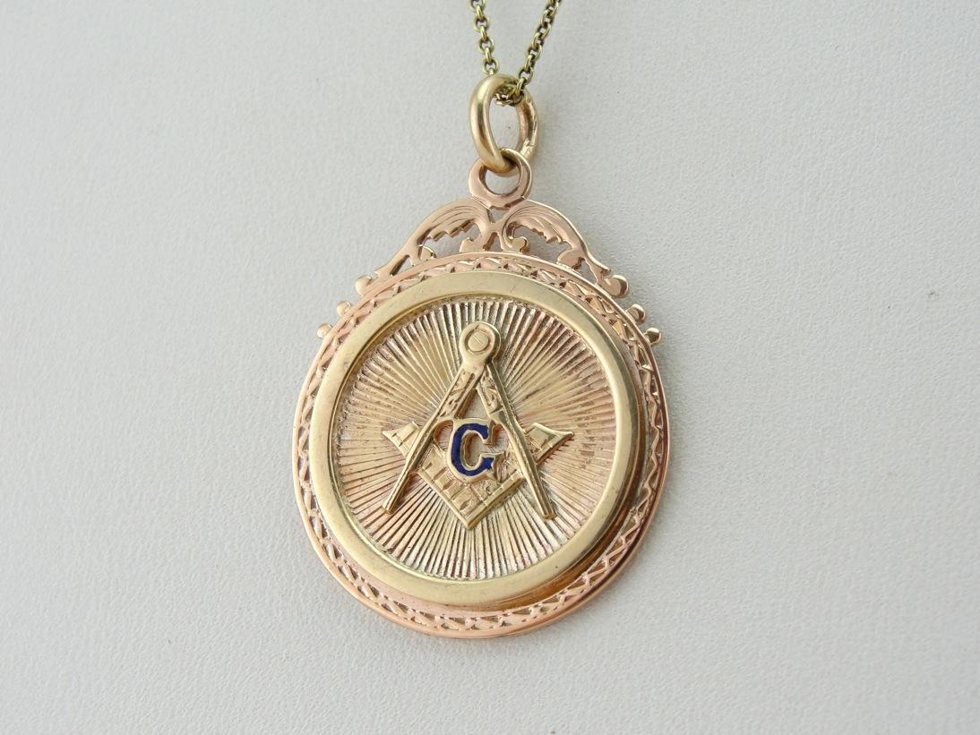 Reversible Vintage Masonic Pendant