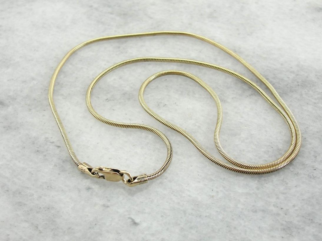 Classic Yellow Gold Snake Chain