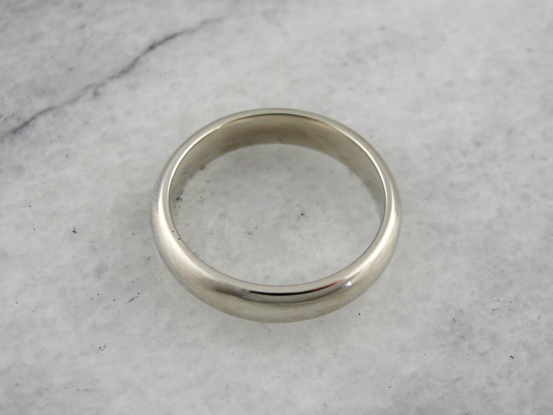 White Gold Wedding Band