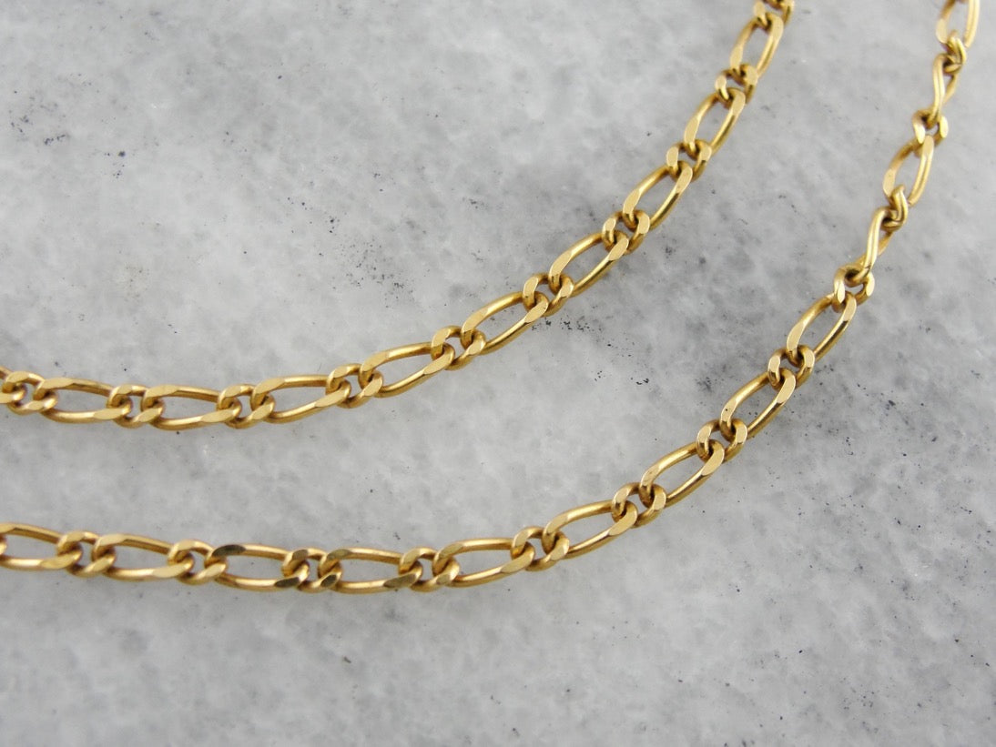 Vintage 18K Gold Figaro Chain