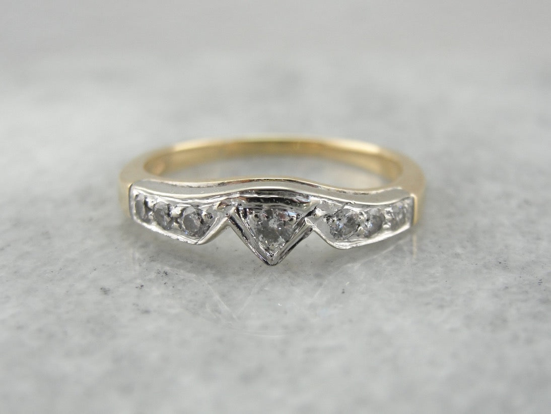 Vintage Two Tone Diamond Band