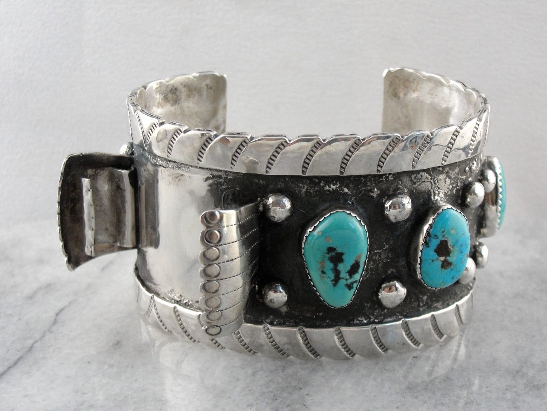 Native American Turquoise Cuff Watch Band