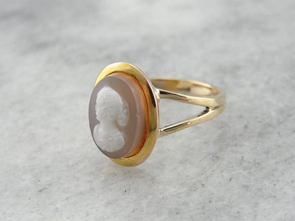 Vin SS800 cameo stone ring buy sz 8