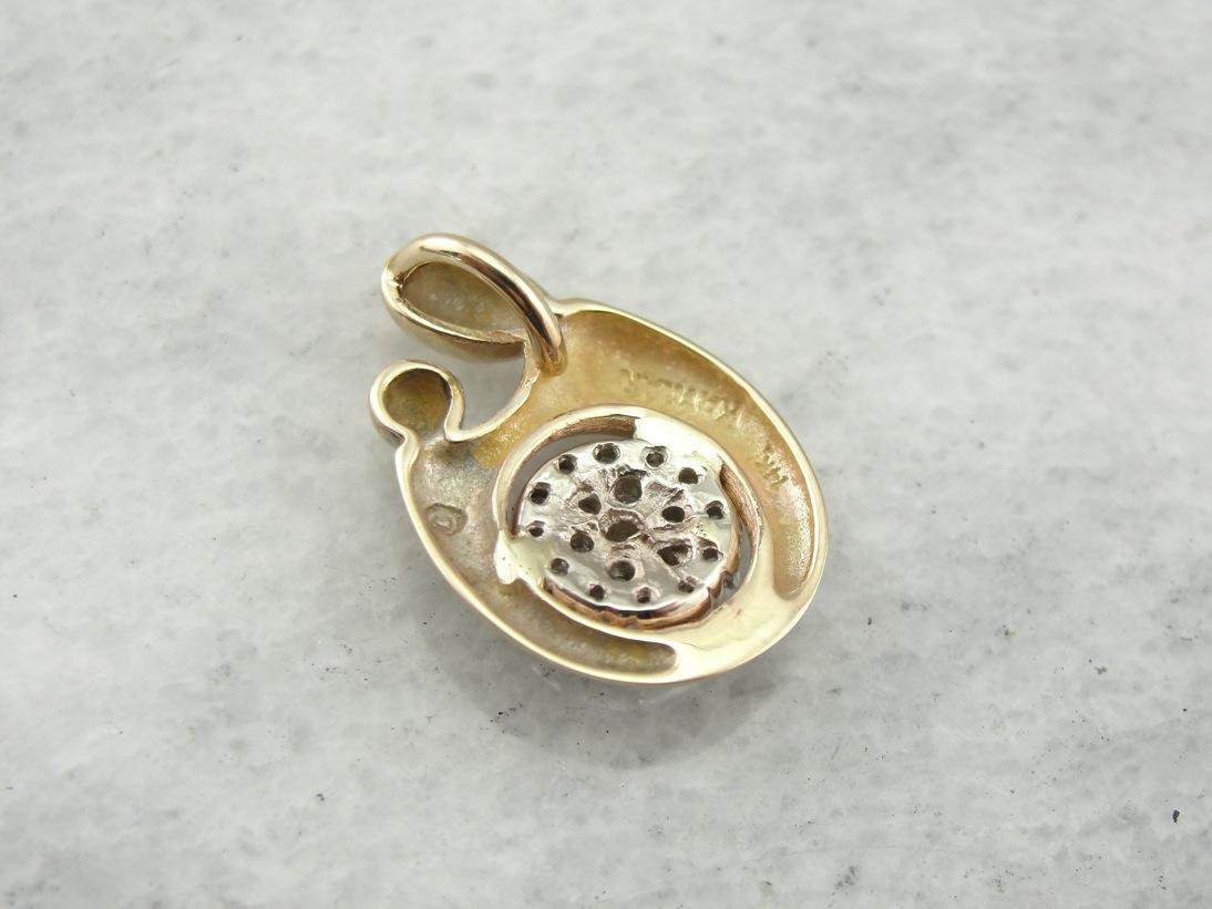 Mother and Child Diamond Gold Pendant