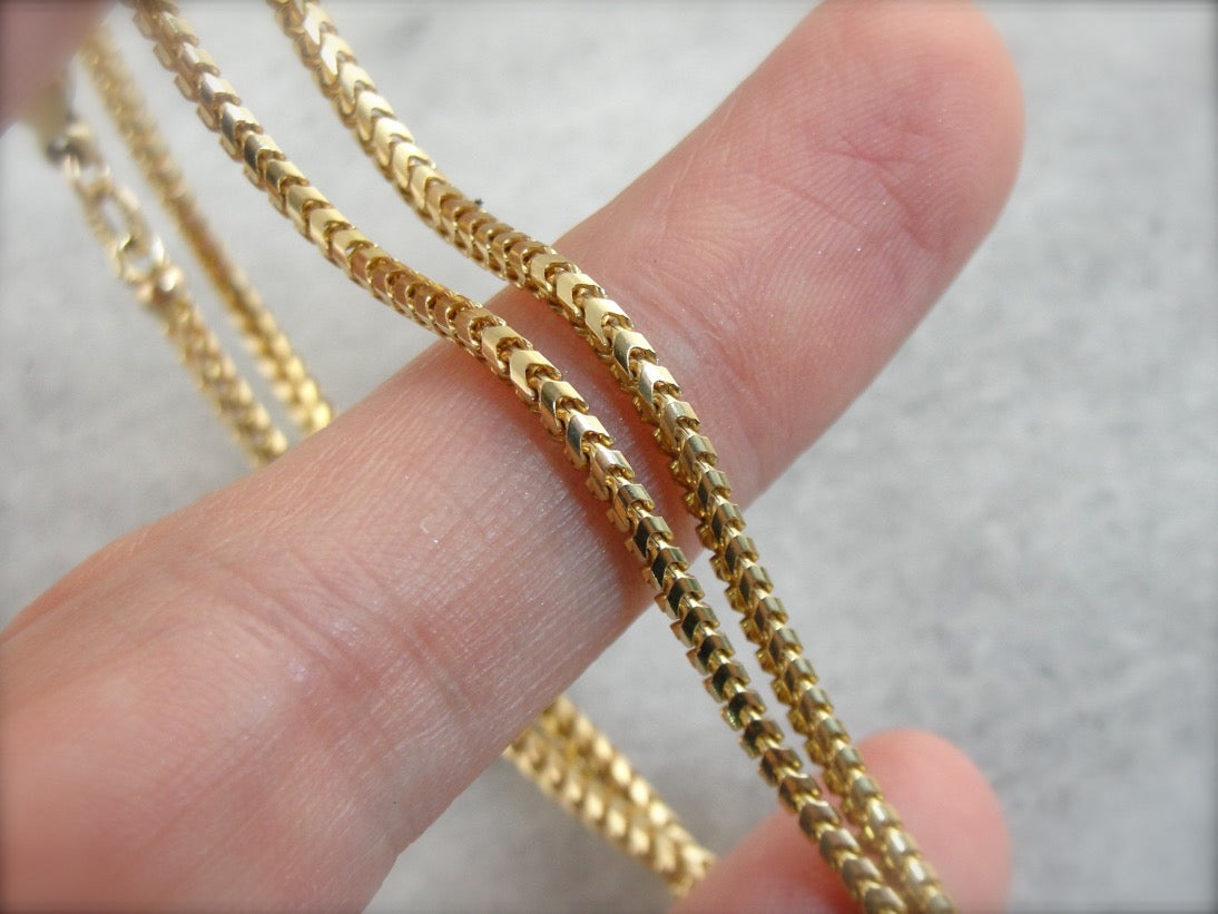 Polished Yellow Gold Unisex Snake Chain with Heavy Look