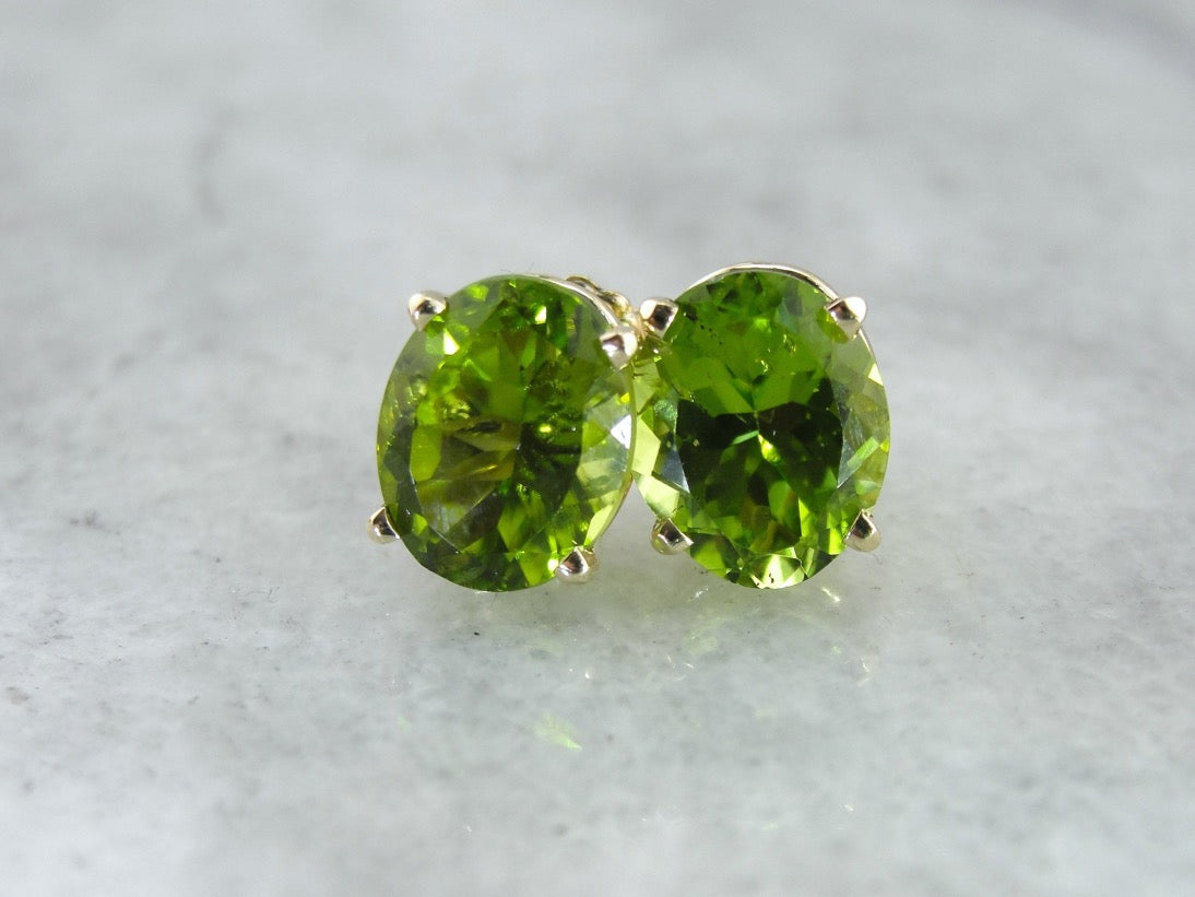 Large deals peridot earrings