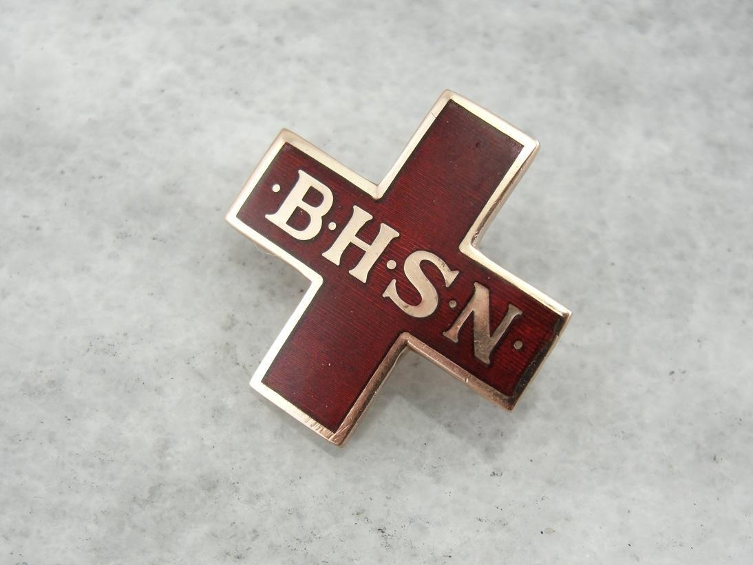 Vintage Behavioral Health Service North Red Cross Brooch