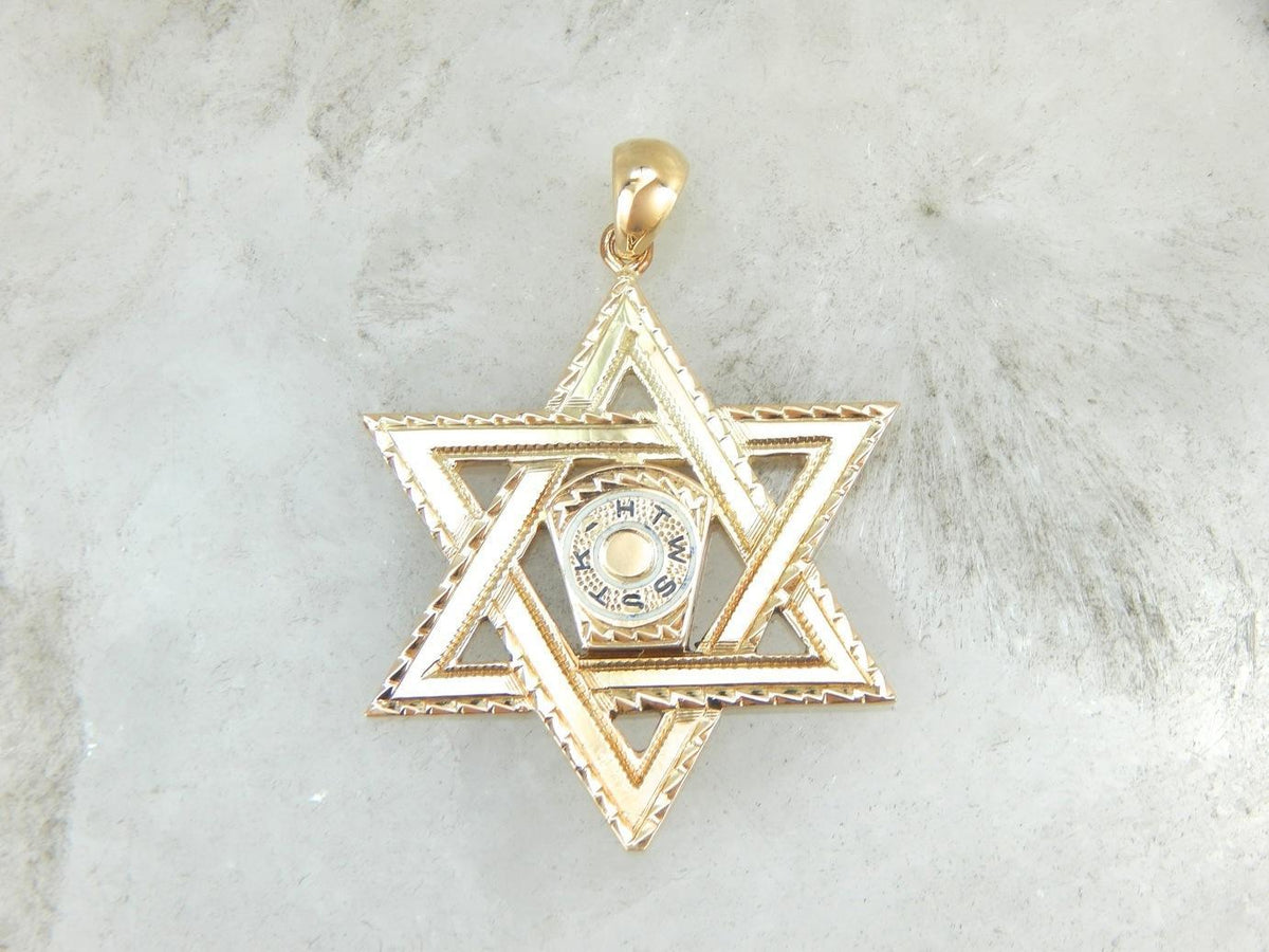 Judaica, Estrella de David con centro de mesa masónico