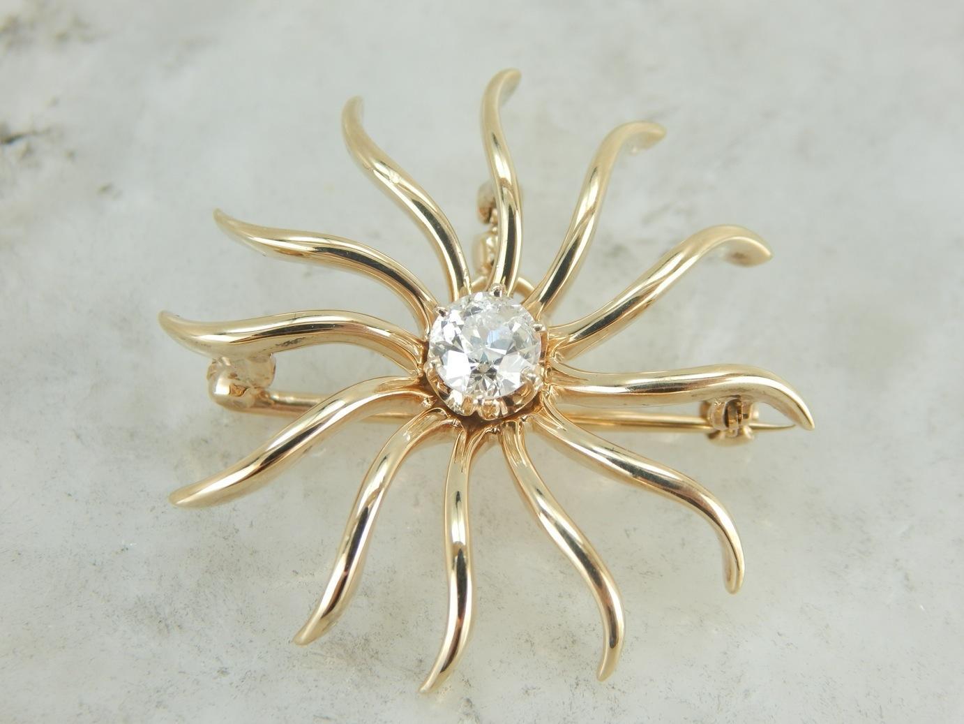 Sun brooch hot sale