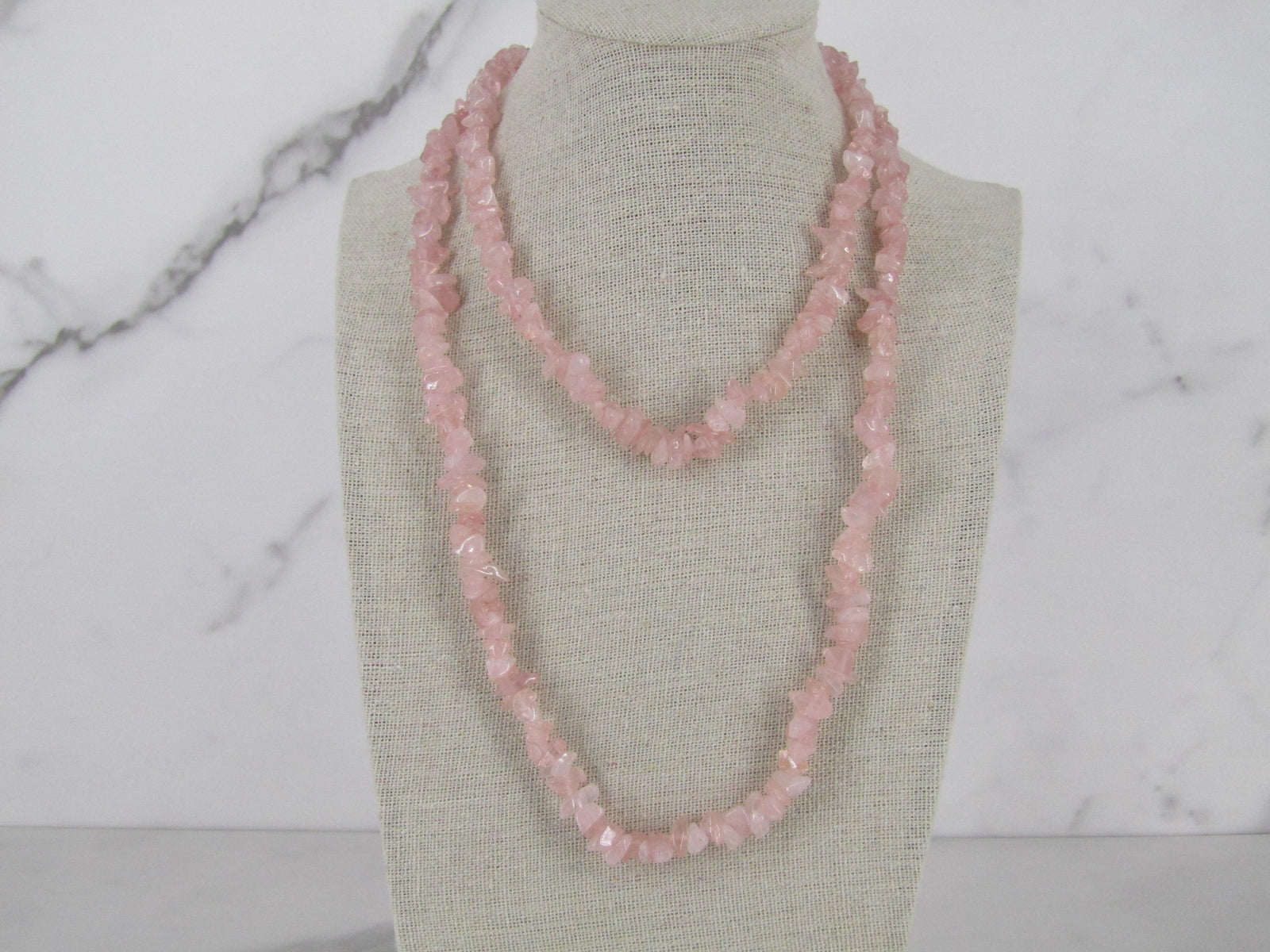 Rose Quartz Beaded Necklace