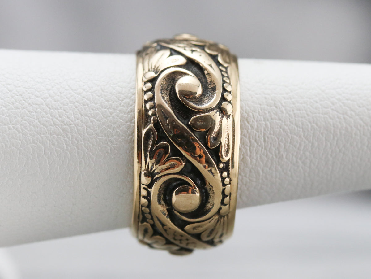 Ornate Art Carved Pattern Band