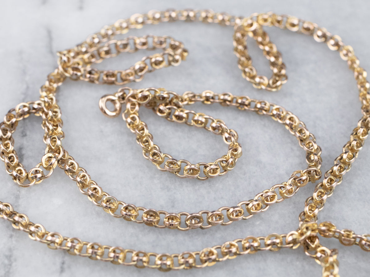 Gold Rolo Chain Necklace