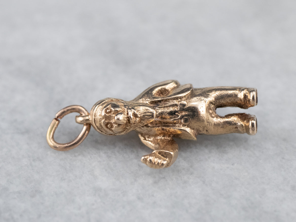 Vintage Gold Gnome Charm