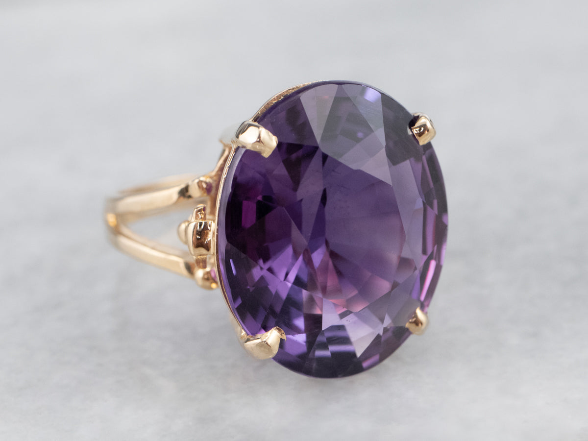 Gold Amethyst Cocktail Ring