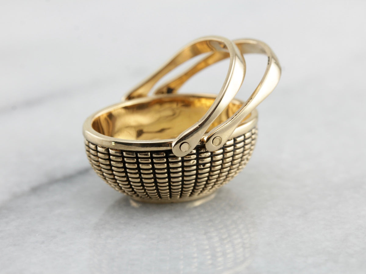 Beautiful Glenaan 14K Gold Nantucket Basket